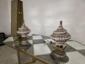 Pair of ceramic lamps by Giulia Mangani